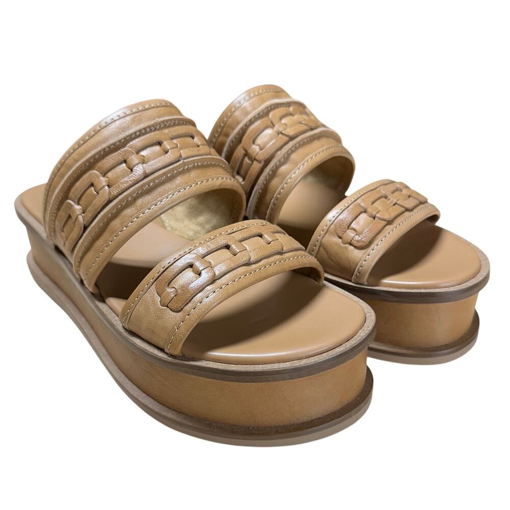 Kelsi Dagger Brooklyn Drift Slide Sandals Tan Women's Size 9M New in Box